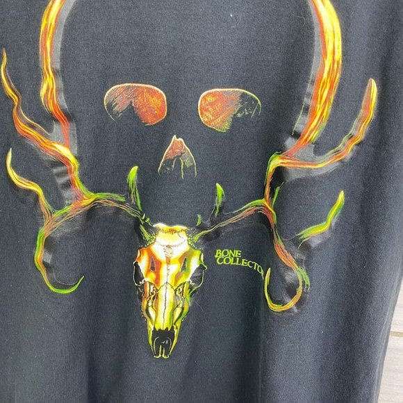 Bone Collector Men's Black Short Sleeve T-Shirt Size LARGE Crew Neck Shirt - Picture 2 of 5